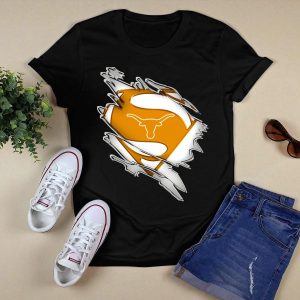 Texas Longhorns Superman Logo Rip T-Shirt