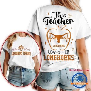 Texas Longhorns Teacher Appreciation Month Vintage All Over Print T Shirt