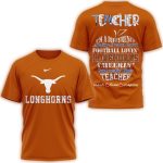 Texas Longhorns Teacher Teach Love Inspire All Over Print T Shirt