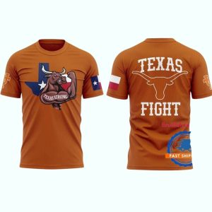 Texas Longhorns Texas Strong Mascot 2025 All Over Print T Shirt
