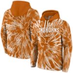 Texas Longhorns Tie Dye Pattern All Over Print Hoodie