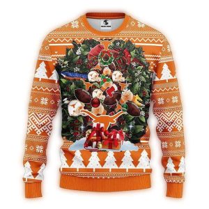 Texas Longhorns Tree Christmas Ugly Sweater