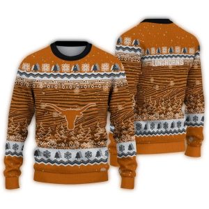 Texas Longhorns Tree Pattern Ugly Sweater