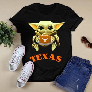 Texas Longhorns Yoda Baby Football T-Shirt