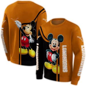 Texas Longhorns Ickey Mouse All Over Print Sweatshirt