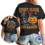 Texas Tech Red Raiders 2025 Ncaa Halloween Spooky Season Vintage All-Over Print T-Shirt