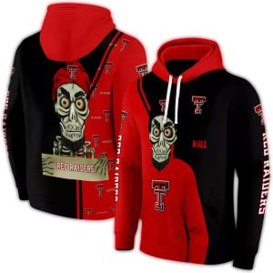 Texas Tech Red Raiders Achmed Skull All-Over Print Hoodie
