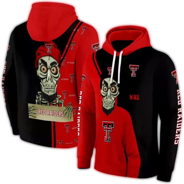 Texas Tech Red Raiders Achmed Skull AOP Hoodie 1