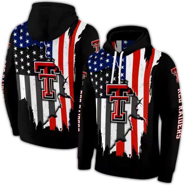 Texas Tech Red Raiders American Pride AOP Hoodie 1