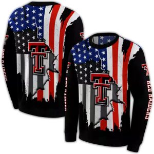 Texas Tech Red Raiders American Pride All-Over Print Sweatshirt