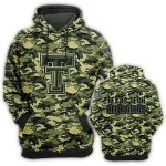 Texas Tech Red Raiders Camouflage Pattern All-Over Print Hoodie