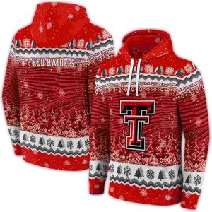 Texas Tech Red Raiders Christmas Trees All-Over Print Hoodie