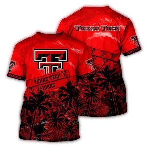 Texas Tech Red Raiders Coconut Pattern All-Over Print T-Shirt
