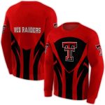 Texas Tech Red Raiders Concentric Lines All-Over Print Sweatshirt