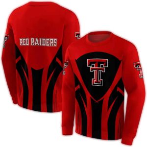 Texas Tech Red Raiders Concentric Lines All-Over Print Sweatshirt