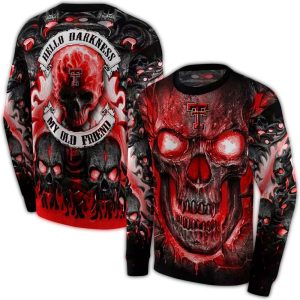 Texas Tech Red Raiders Demonic Skull All-Over Print Sweatshirt