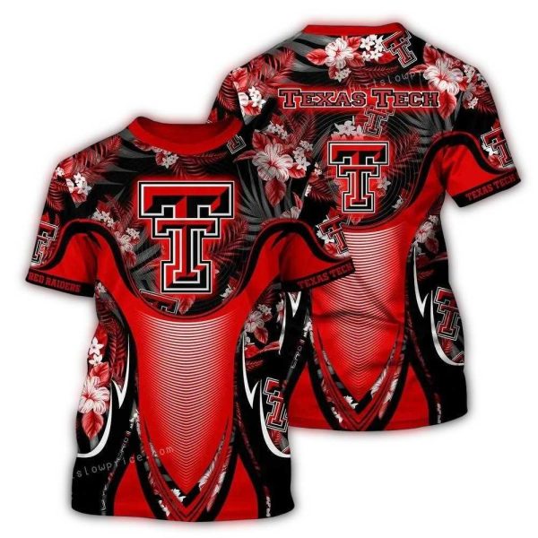 Texas Tech Red Raiders Floral Armor AOP T Shirt 1