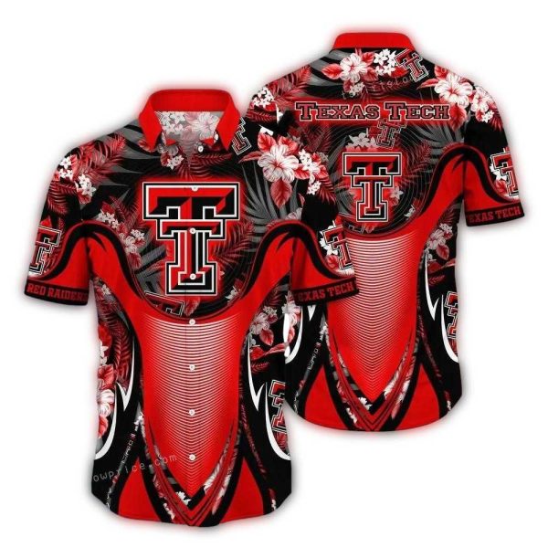 Texas Tech Red Raiders Floral Armor Hawaiian Shirt 1