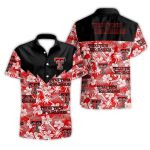 Texas Tech Red Raiders Floral Flower Pattern Retro Hawaiian Shirt