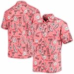 Texas Tech Red Raiders Floral Leafs Flower Vintage Pattern Hawaiian Shirt