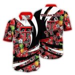 Texas Tech Red Raiders Floral Leafs Pineapple Vintage Hawaiian Shirt