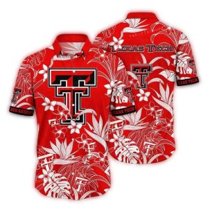Texas Tech Red Raiders Floral Pattern Hawaiian Shirt