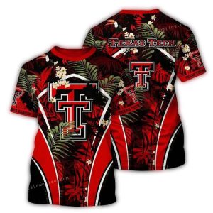 Texas Tech Red Raiders Floral Uniform All-Over Print T-Shirt