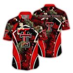 Texas Tech Red Raiders Floral Uniform Hawaiian Shirt