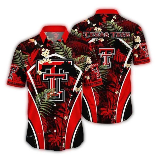Texas Tech Red Raiders Floral Uniform Hawaiian Shirt 1 1