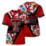 Texas Tech Red Raiders Floral And Pineapple All-Over Print T-Shirt