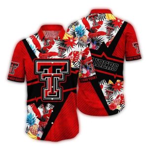 Texas Tech Red Raiders Floral And Pineapple Hawaiian Shirt