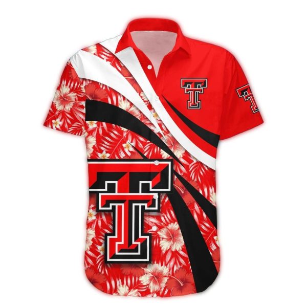 Texas Tech Red Raiders Flower Hibiscus Hawaiian Shirt 1