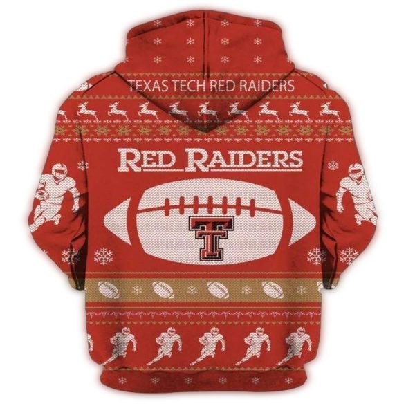 Texas Tech Red Raiders Football Ugly Christmas AOP Hoodie 1