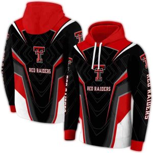 Texas Tech Red Raiders Futuristic Pattern All-Over Print Hoodie