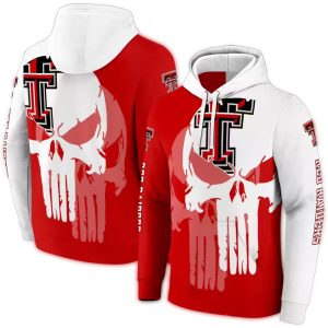 Texas Tech Red Raiders Graphic Punisher All-Over Print Hoodie