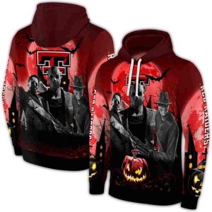 Texas Tech Red Raiders Halloween Vibes All-Over Print Hoodie