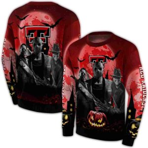 Texas Tech Red Raiders Halloween Vibes All-Over Print Sweatshirt
