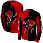 Texas Tech Red Raiders Heartbeat Graphic All-Over Print Sweatshirt