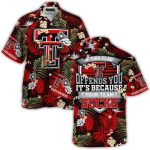 Texas Tech Red Raiders If This Flag Floral Hawaiian Shirt