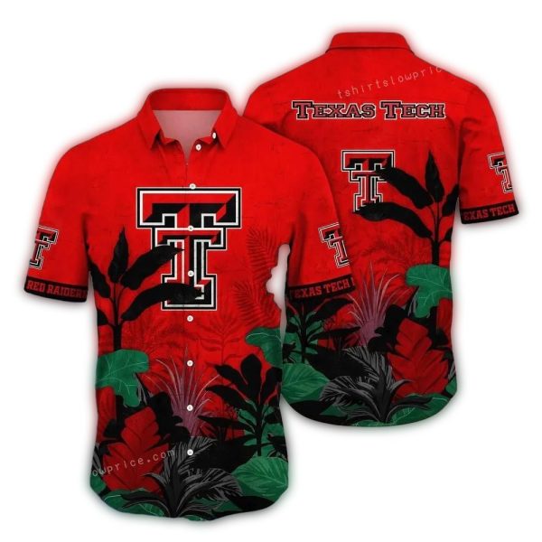 Texas Tech Red Raiders Landscape Vintage Hawaiian Shirt 1