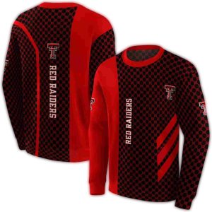 Texas Tech Red Raiders Monogram Pattern All-Over Print Sweatshirt