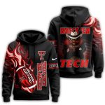 Personalized Texas Tech Red Raiders Ncaa Victory Flame All-Over Print Hoodie