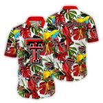 Texas Tech Red Raiders Parrot Leafs Pattern Art Hawaiian Shirt