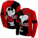 Texas Tech Red Raiders Playful Snoopy All-Over Print Sweatshirt