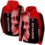 Texas Tech Red Raiders Skull Motif All-Over Print Hoodie