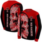 Texas Tech Red Raiders Skull Motif All-Over Print Sweatshirt