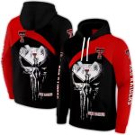 Texas Tech Red Raiders Skull Punisher All-Over Print Hoodie