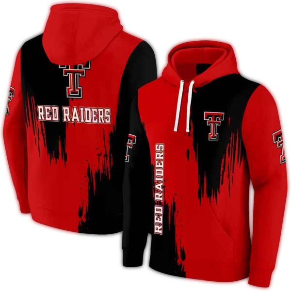 Texas Tech Red Raiders Splatter Effect AOP Hoodie 1