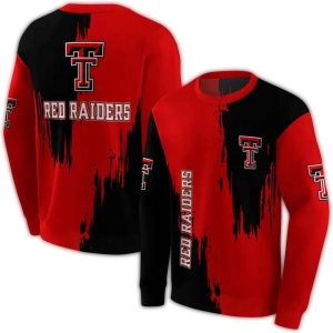 Texas Tech Red Raiders Splatter Effect All-Over Print Sweatshirt