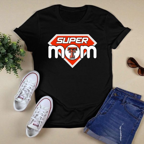 Texas Tech Red Raiders Super Mom T Shirt Black 1